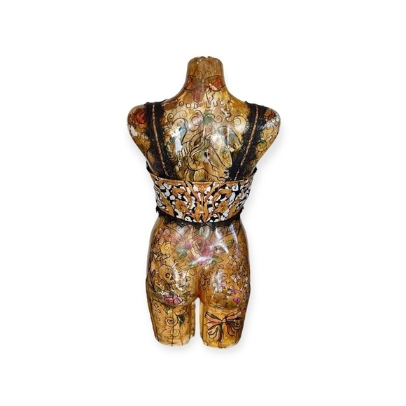 Asos crop top new nwt black lace sz 6 small - Picture 4 of 9